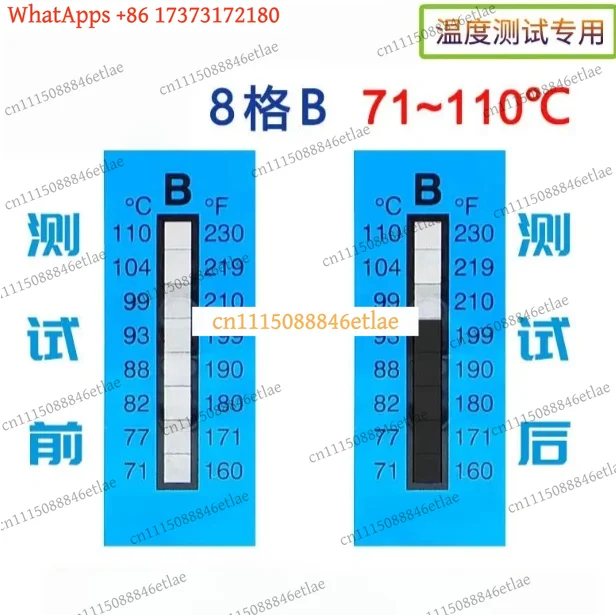 k3 for Thermax Temperature Indicator Strips, 8/10 Grid Irreversible Thermal Sticker for Lab and Industrial Testing