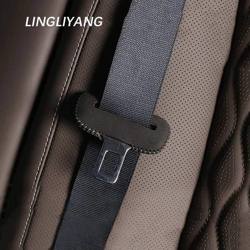 Car Safety belt cover Interior accessories For Hyundai I10 I20 I30 for Kia K2 K5 Rio Sportage Fiat 500 Toyota RAV4 Carola Camry