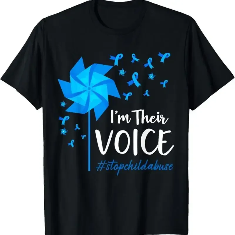 Child Abuse Prevention Awareness I'M Their Voice Pinwheel T Shirt