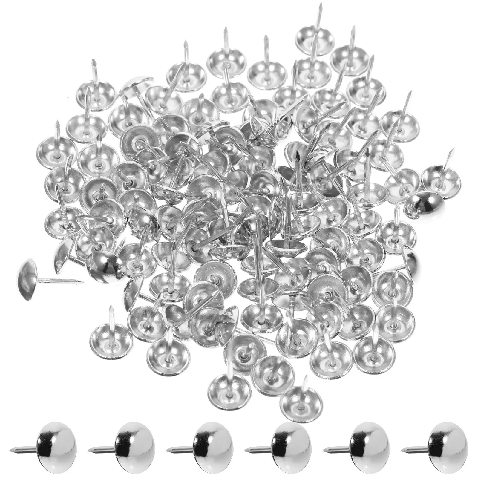 

100 Pcs Upholstery Nails Decorative Pins for Furniture Upholstery Nails Furniture Craft Walls Thumb Tacks Retro Office Supplies