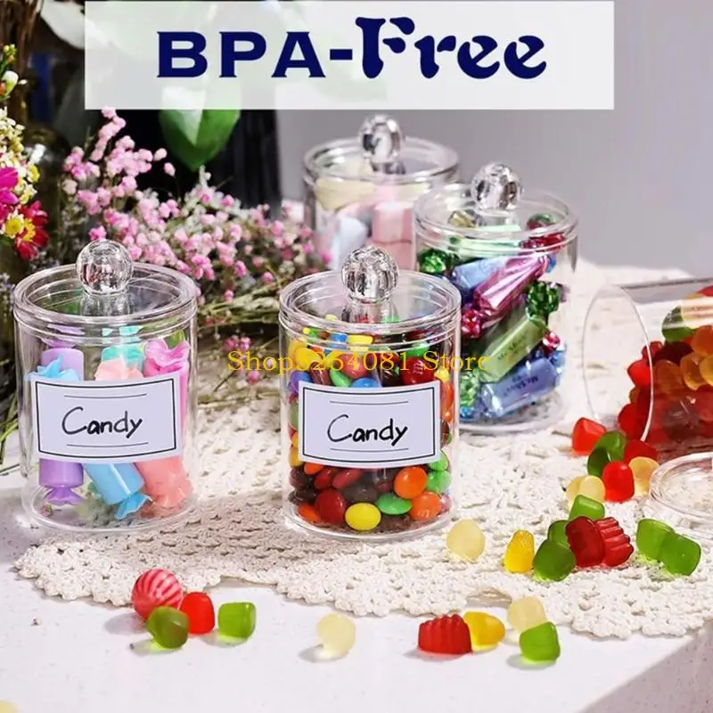 Портативные прозрачные туалетные баночки AXYC с защелкивающимися крышками для хранения хлопчатобумажной нити