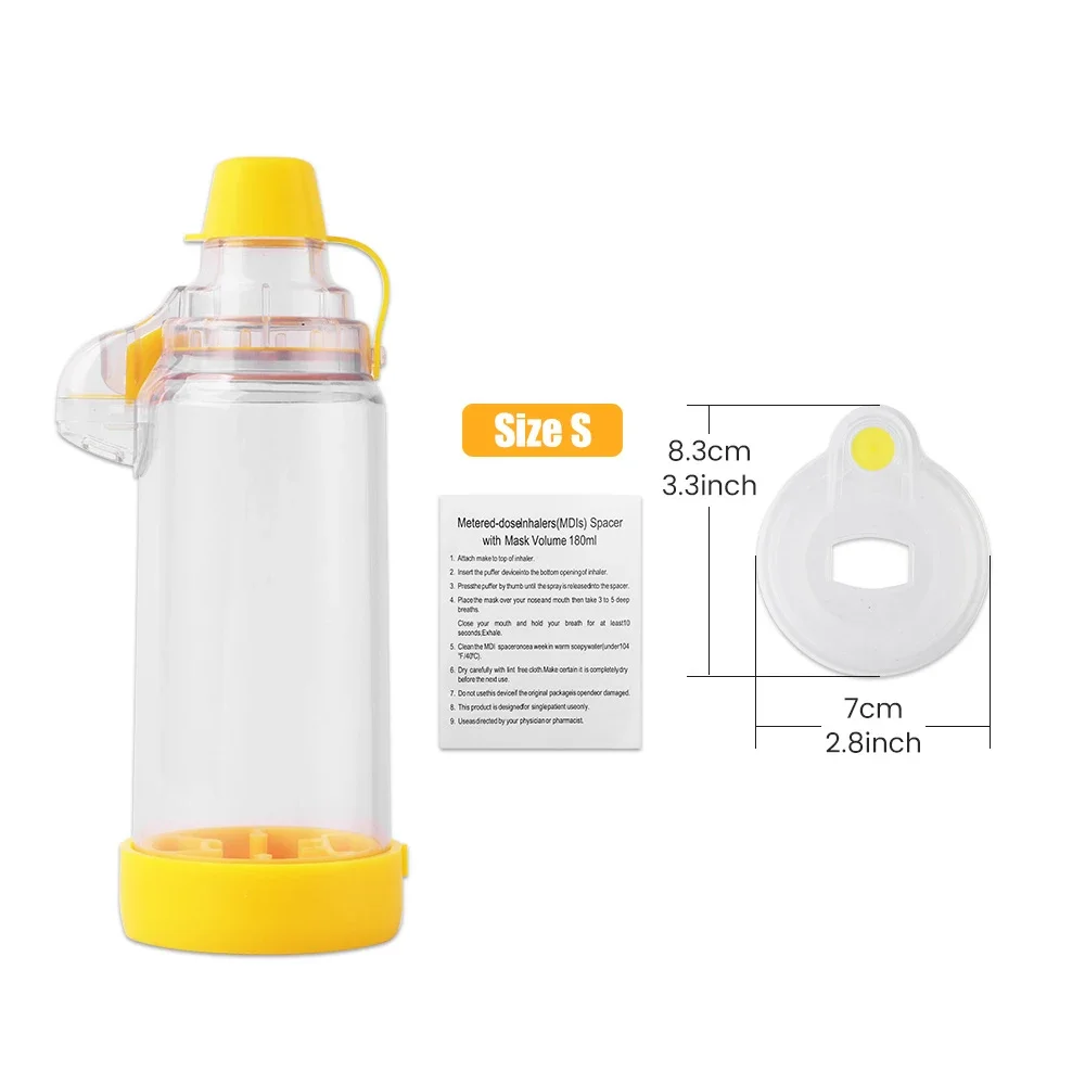 Vernevelaar Cup Inhalator Fles Astma Inhaleren Kamer Automizer Spacer Mist Opslag Compressor Tank Verstuiver Masker Kinderen Volwassen