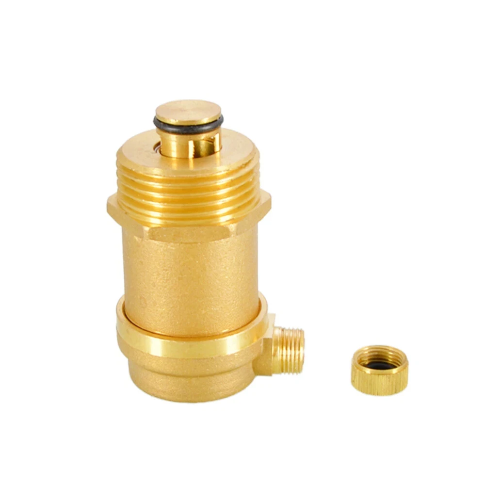النحاس 1/2 "3/4" 1 "BSPT التلقائي تنفيس الهواء النازف زجاجة صمام ذكر الموضوع ل سخان المياه بالطاقة الشمسية أدوات قيمة تخفيف الضغط