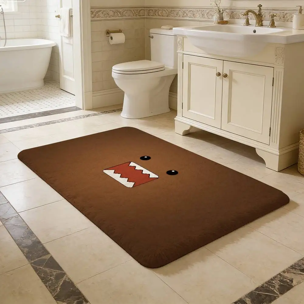 Cartoon D-Domo K-Kun Bathroom Mat Anti-slip Absorb Water Long Strip Cushion Bedroon Mat Welcome Doormat