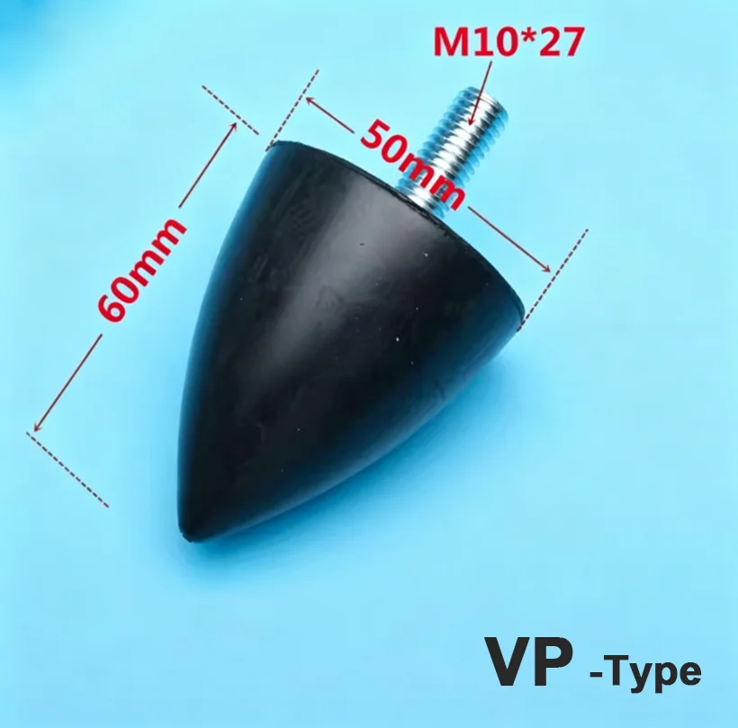1/2/4/8PCS VP Rubber Mount Female Thread M6 M8 M10 M12 M16 Cylindrical Anti Vibration Damper Isolator Bobbin Shock Absorber Feet