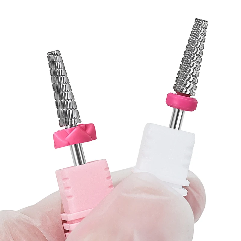 Ferramentas para unhas, brocas de carboneto de tungstênio, acessório elétrico para manicure, cortadores de moagem para removedor de esmalte em gel