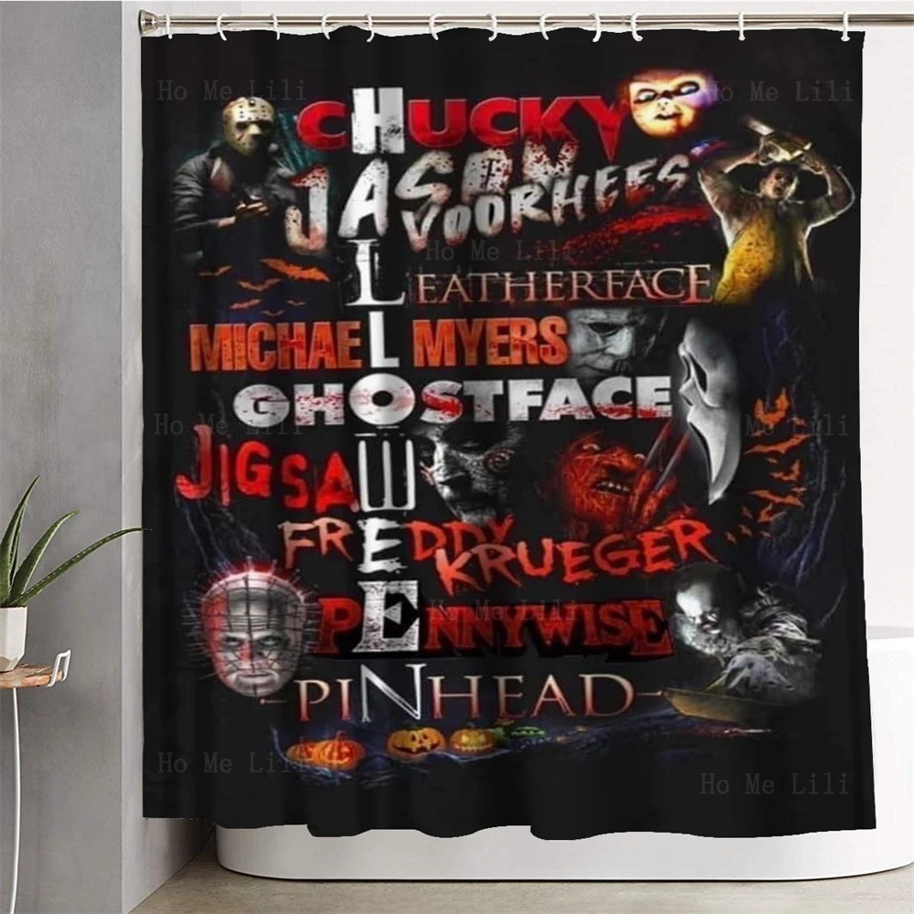 Killers Vampires Everywhere Elm Street Freddie Fanatic Horror Funny All Scary Movie Jeepers Halloween Shower Curtain