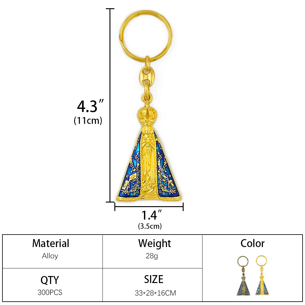 HTISOK Keychain Orthodox  Pendant Keyring Orthodox Catholic Talisman Car Ring Keychain Jewelry Catholic Gifts