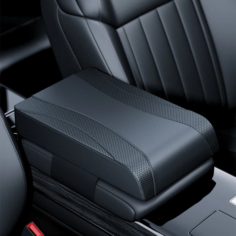 Car Armrest Pad Universal Leather Auto Seat Middle Center Console Cushion Arm Rest Support Cushion Increase Car Amrest Mat Cpver