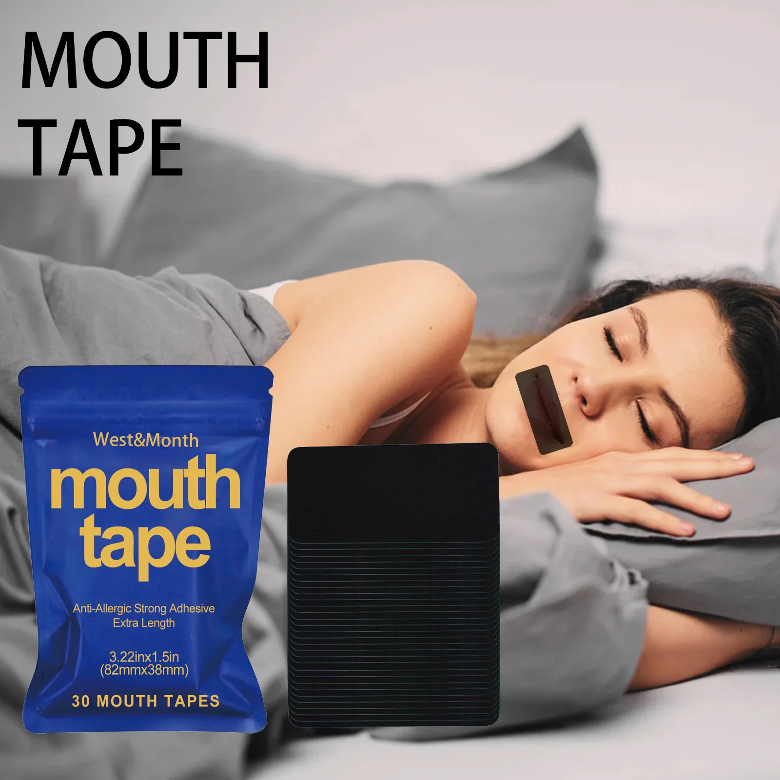 Anti Snoring Mouth Tape Nighttime Sleeping Mouth Breathing Improvement Anti Snoring Insomnia Aid Plaster Personal Health Care