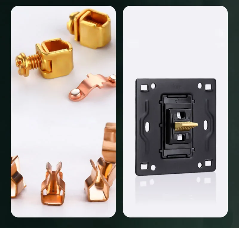 Retro Toggle Switch Gold Lever 1 2 3 4 Gang 2 Way Wall Light Switch PC Panel Wall Socket For Home