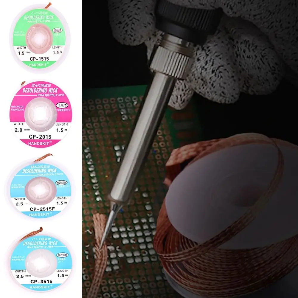 1.5/2.0/2.5/3.0/3.5mm Cleaning BGA Repair Tools Tool Tin Solder Removal Copper Solde Wire Soldering Wick Desoldering Braid Tape