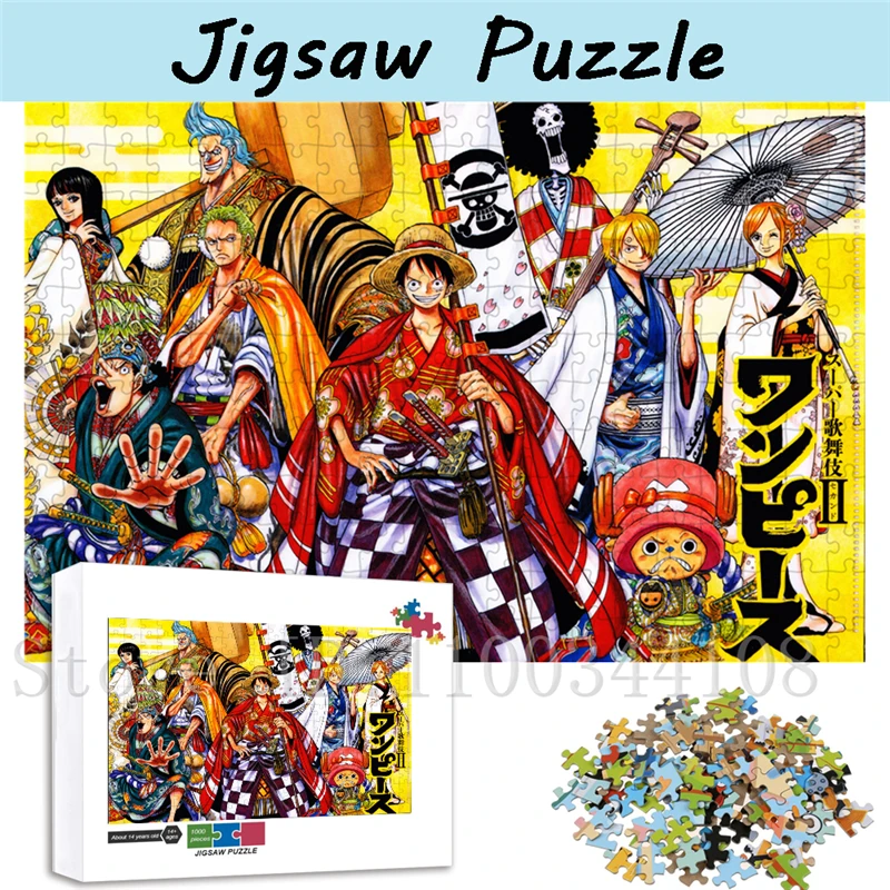 One Pieces Puzzles Anine Character Roronoa Zoro, Monkey D Ruffy Nami Puzzles für Erwachsene, dekomprimierendes Spielspielzeug