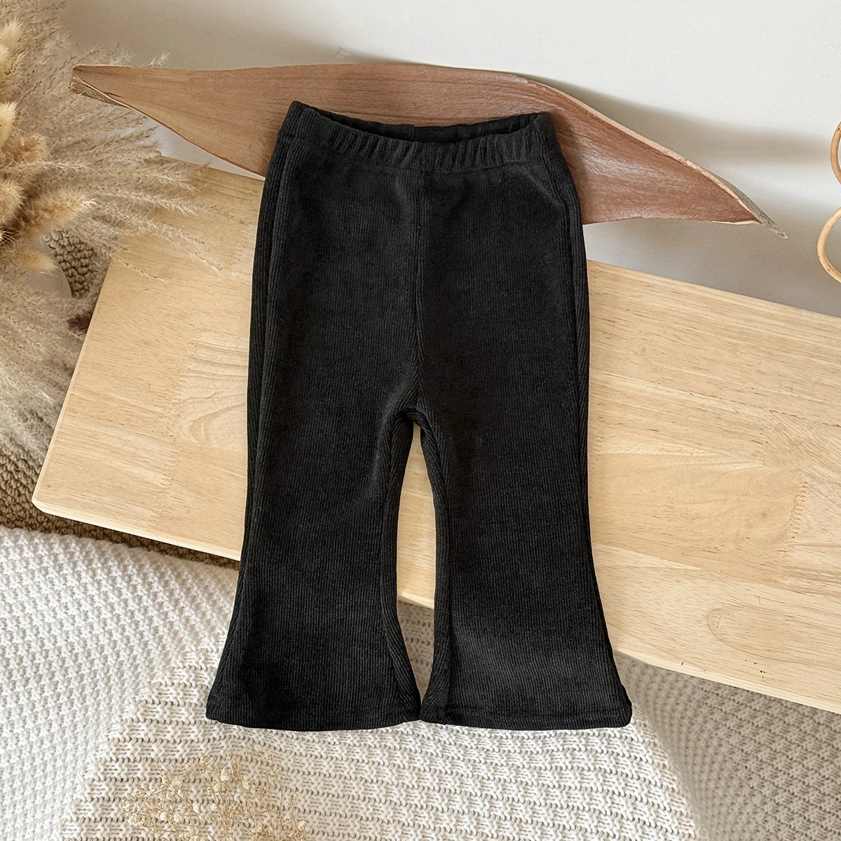 Spring Autumn New Baby Pants Solid Color Bell Bottom Pants 1-3Years Toddler Girls Fashion Trousers Baby Leggings Girls