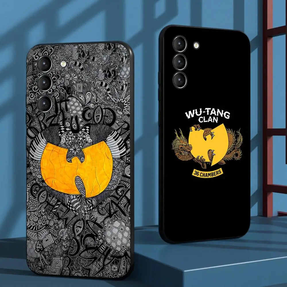 Fashion Trends WU-T-TANG CLANs logo Phone Case For Samsung Galaxy S26 S25 S24 S23 S22 S21 Plus Ultra Note20 Soft Black