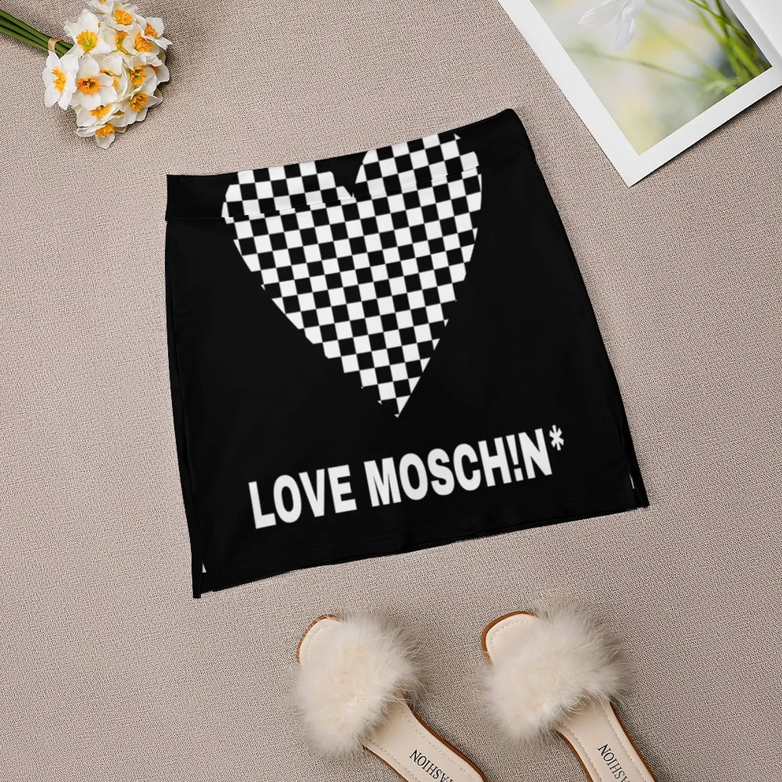 Женская Спортивная юбка Love Mosch!N *, трендовая модная юбка с принтом, двухслойная Спортивная юбка с надписью Love Racing Flag