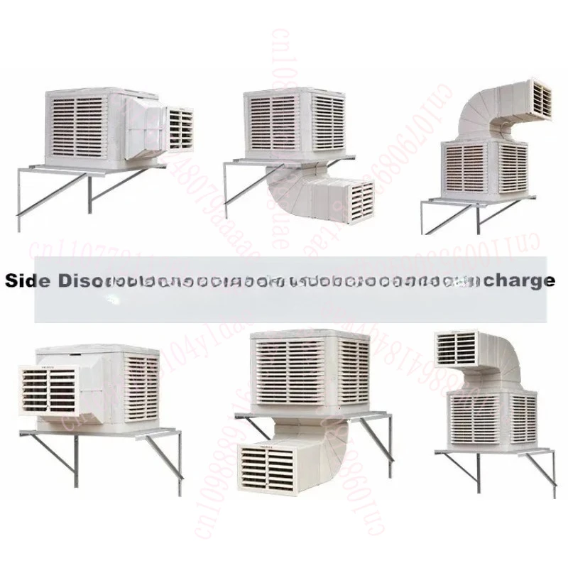 Vendita diretta in fabbrica Condizionatori d'aria industriali silenziosi montati a parete o sul tetto Raffreddatore d'aria evaporativo per acqua