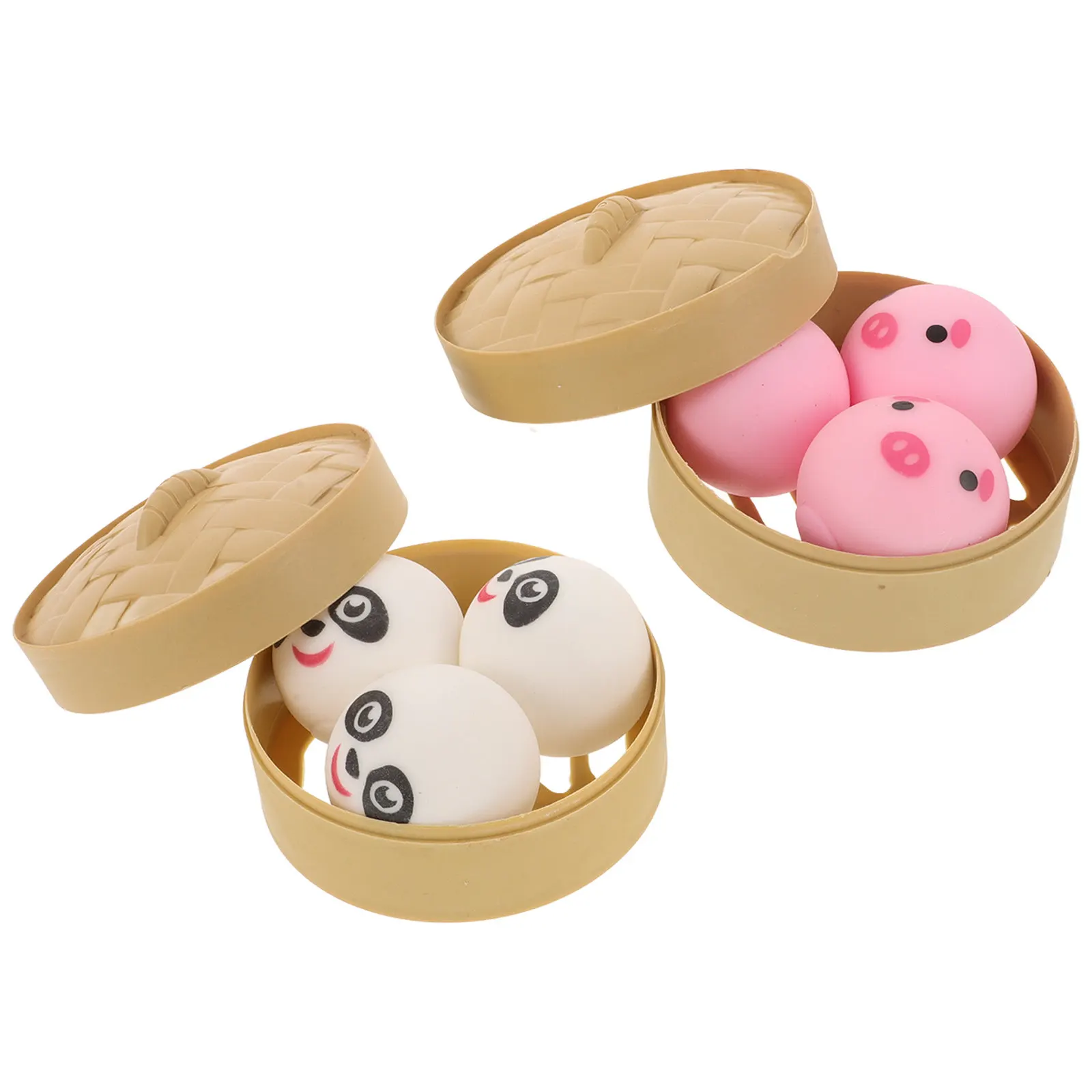 2-sets-ninjiale-realistic-steamed-bun-funny-squeeze-sensory-stress-relief-decompression-stretchy-party-tricky-props
