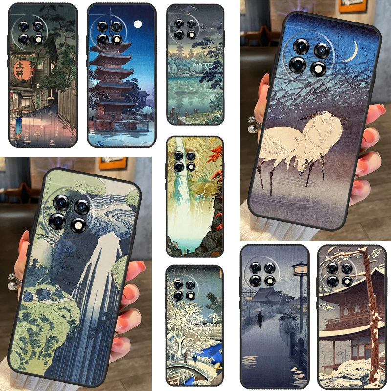 Ukiyo-e Japanese Art Case For OnePlus 11 10 9 8 Ace Pro 11R 9RT 10T 8T OnePlus Nord N20 N10 2T CE 2 Lite Cover