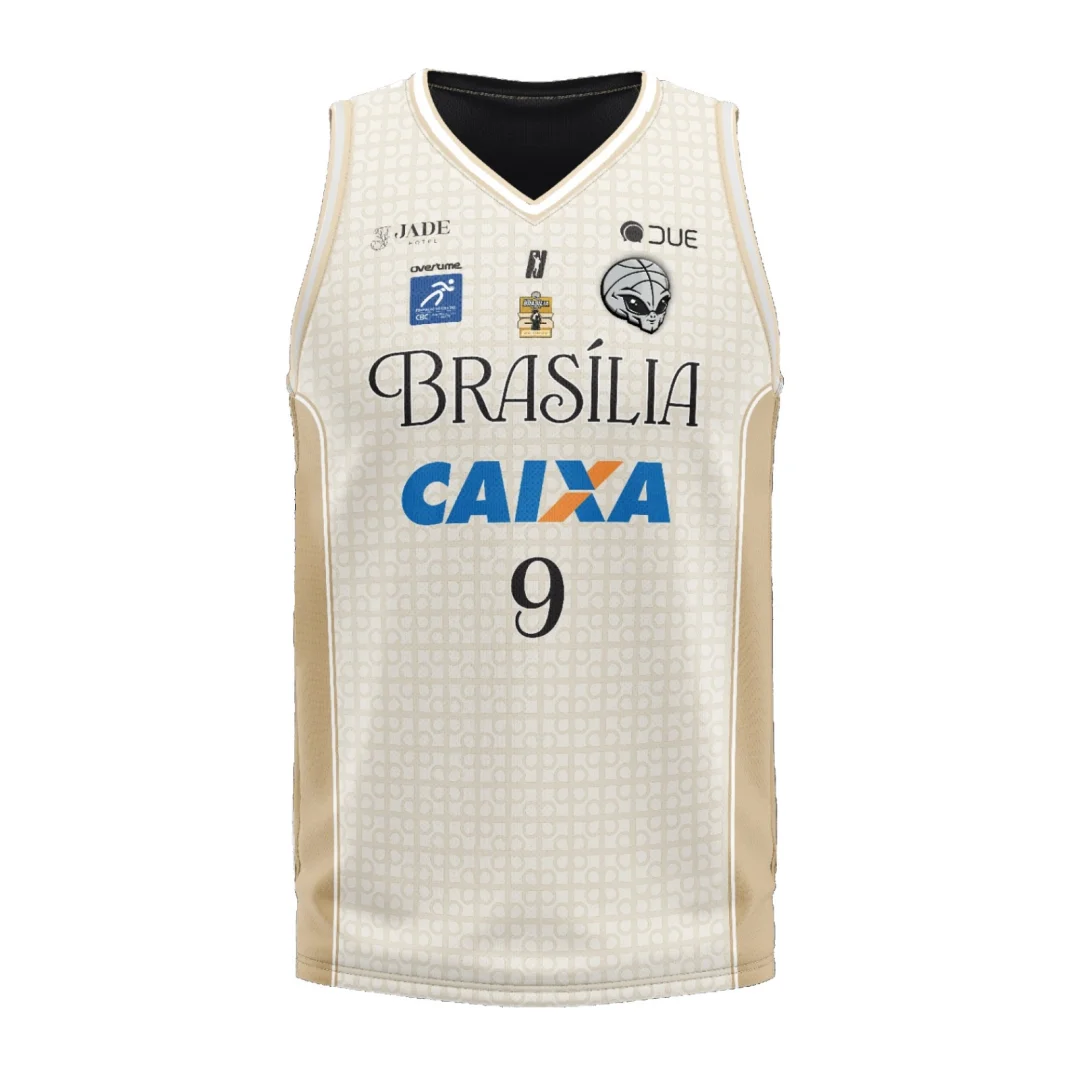 25-26 Caixa Brasilia Basquete Home basketball jersey Training Kit Sports Dry Quickly Men's T-Shirt Children's Clothing Tee Woman