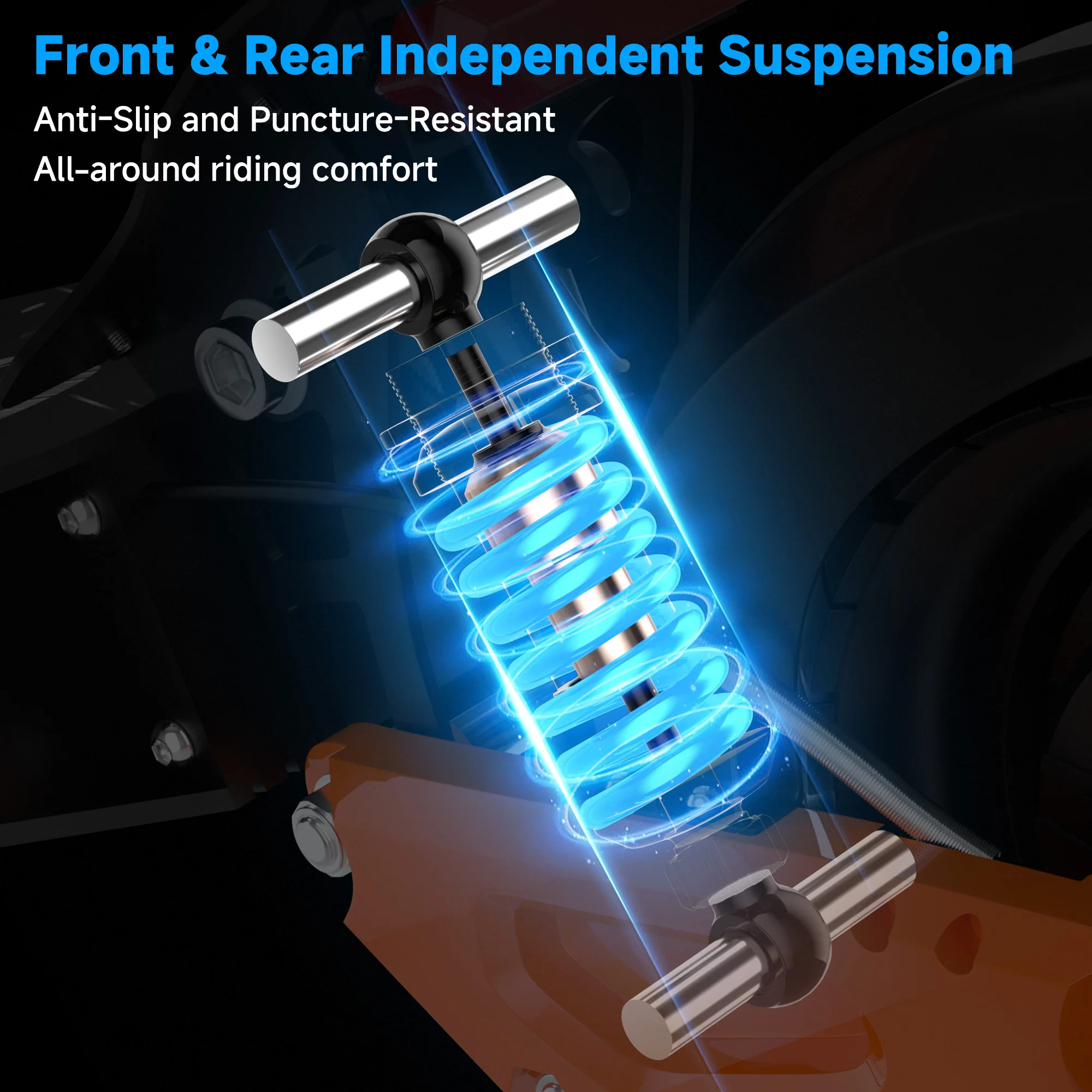 JUICEASE G65 Offroad-Elektroroller für Erwachsene Tragbarer E-Scooter Schnelle Beschleunigung Hohe Leistung IPX5 Wasserdicht 35 ° Klettern – Detail 7