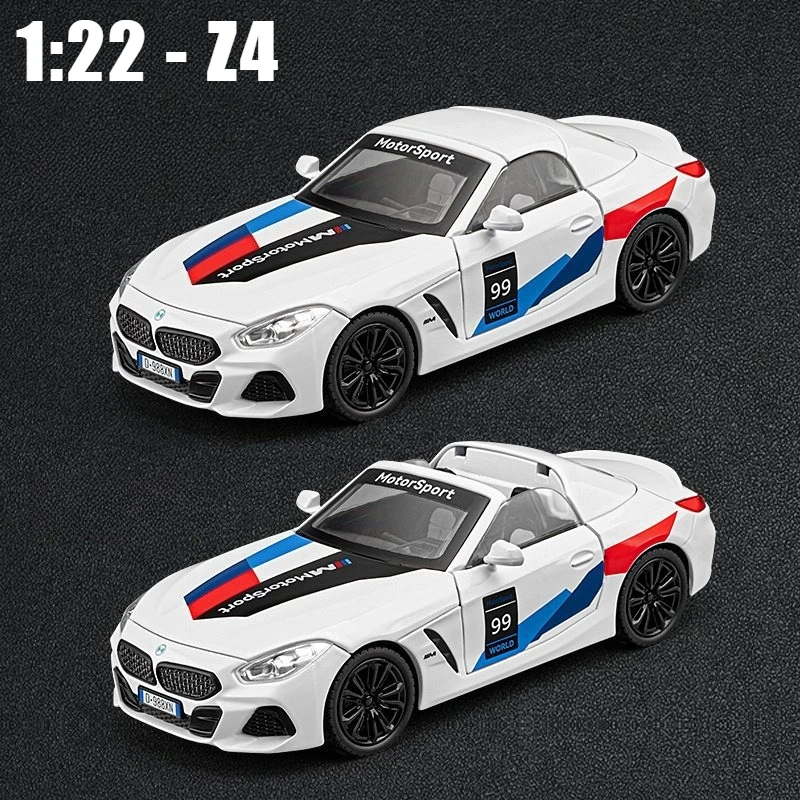

Модель спортивного автомобиля Z4 1:22, литая металлическая игрушечная машинка со звуком и светом, коллекционная, подарок для детей