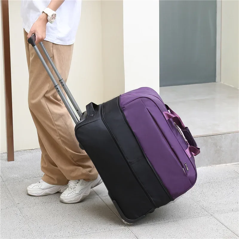 Large Capacity Travel Trolley Bags Travel Bag With Double Wheels valises Rolling Luggage waterproof Oxford cloth Suitcase