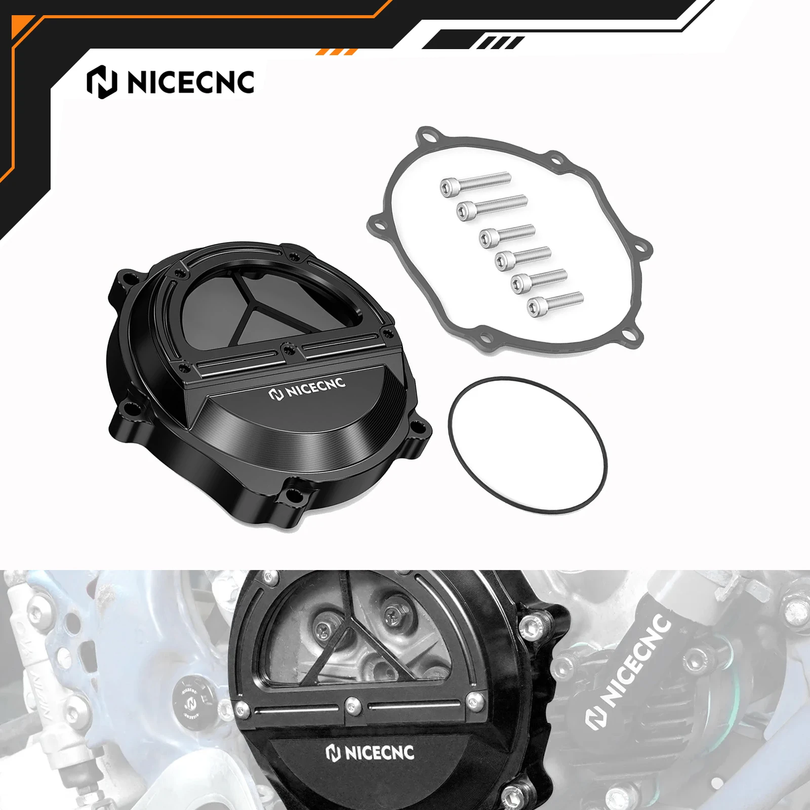

For Yamaha YZ85 2002-2023 YZ65 2018-2023 YZ 85 65 Parts NICECNC Clutch Case Cover Hour Meter Bracket Mount Guard Accessories