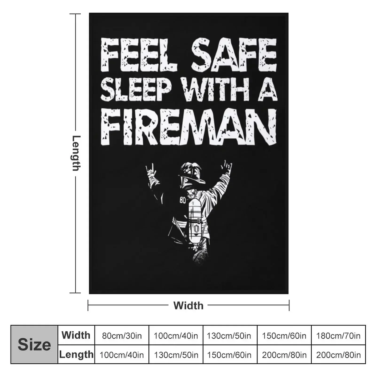 FEEL SAFE SLEEP WITH A FIREFIGHTER Throw Blanket Picnic Soft Big Bed Fashionable Thins Beach Baby Blankets