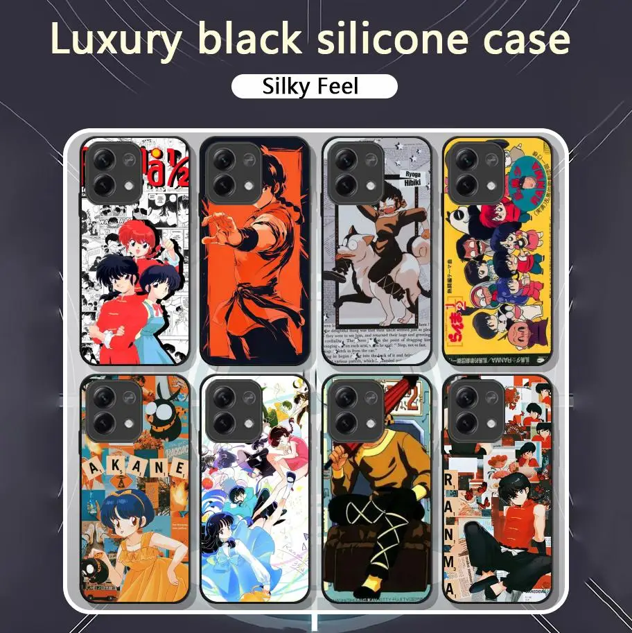 New hot blood anime Ranma 1 2 Anime Phone Case For Xiaomi Redmi Note 13,12,11, 10 Pro Plus S,  5G, 12S, Soft Black Phone Cover