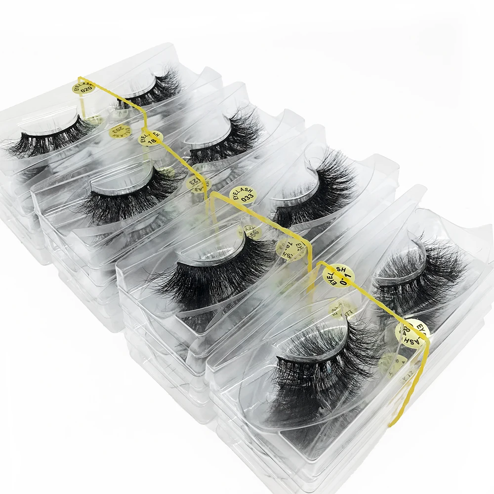 3D Mink Lashes Wholesale 20/30/40/50/100Pairs False Eyelashes Full Strip Lashes Handmade Premium Mink Hair Multi-use Makeup