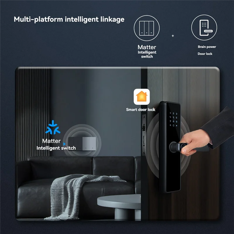 B04B-Tuya Wifi Mtter Smart Button Switch EU Version Button Light Switch Work With Alexa/Google Home/ Home/Smartthings