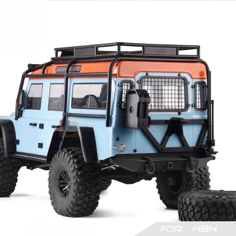 Simulation Edelstahl Heckscheibe Netzwerk Auto Shell Metallplatte für 1/8 RC Crawler Auto H8H Defender Traxxas Upgrade Teile