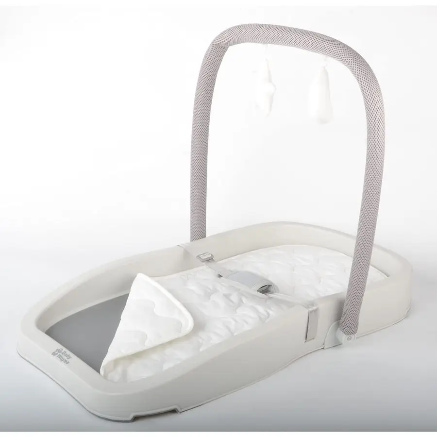 لوحة تغيير حفاضات الأطفال Pro 4 في 1 قابلة للغسل، صينية تغيير الحفاضات المحمولة، غير قابلة للانزلاق، طاولة تغيير مقاومة للماء باللون الرمادي #2