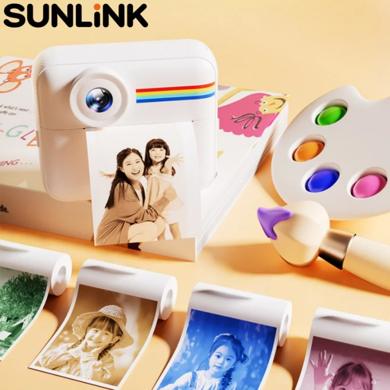 1pc children's digital instant camera take photos print color photos record videos game console music player birthday gift