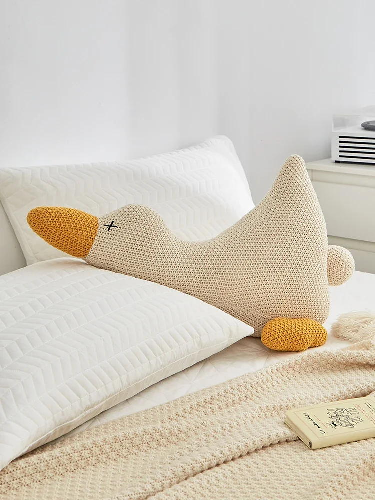 Cute Cartoon Pajama Duck Pillow Plush Toy Cover Sofa Cushion for Home Decor