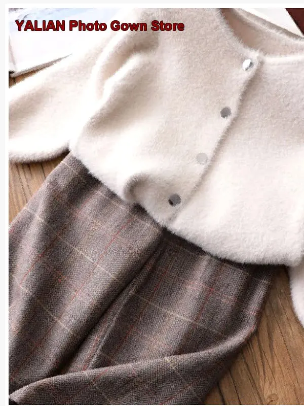 Girls Knit Top Kids Spring Autumn 2026 Knit Coat Letter Print Cartoon Pattern Little Kids