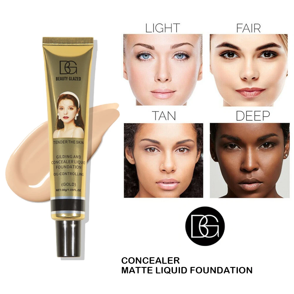 Smooth Makeup Primer Cosmetics Liquid Foundation 5 Colors Face Makeup Concealer Makeup Waterproof Beauty Moisturizing Whitening