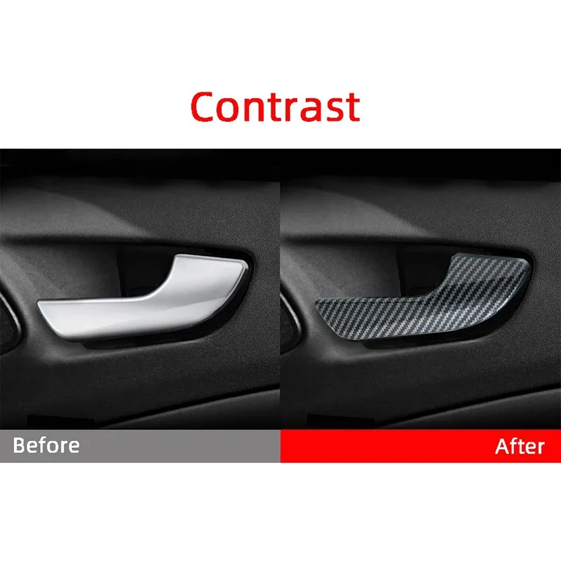 Door Inner Handle Decoration Shell Protective Cover Car Stickers For Alfa Romeo Giulietta Interior Accessories Trim