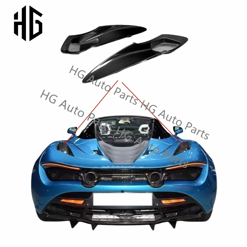 

OEM Style Carbon Fiber Rear Fender Air Vent Trims Intake Covers For Mclaren 720S Body Kit Exterior Fenders Auto Parts