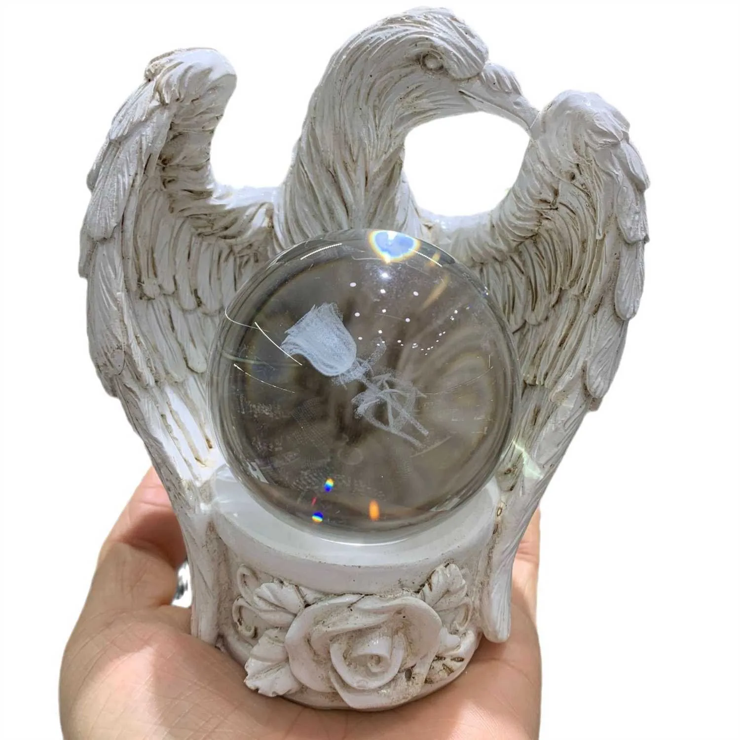

Resin handicrafts eagle holding ball holder crystal ball base creative home ornament