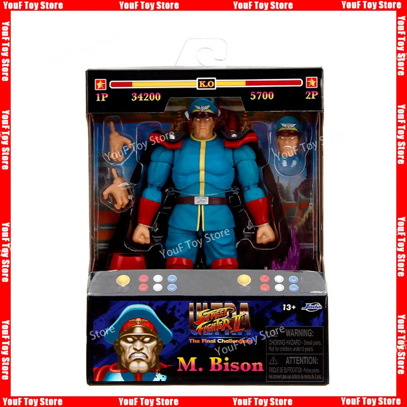 New Jada Toys M.Bison The Final Challengers 1/12 Action Figure Anime Collection Model Doll Kid Christmas Halloween Birthday Gift