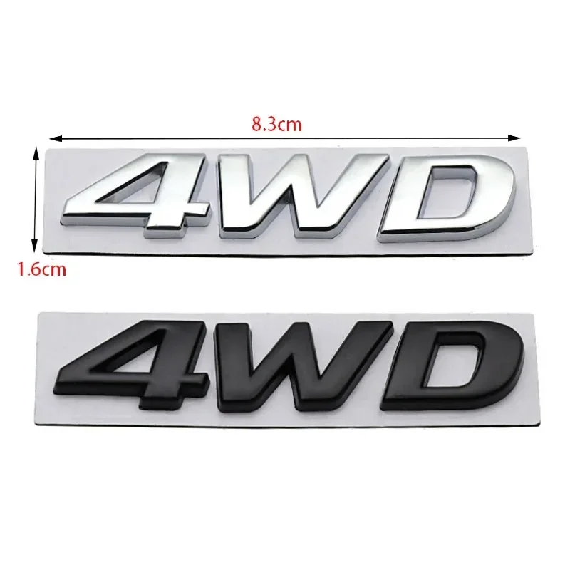 3D Metal Car 4WD Logo For Hyundai IX25 IX35 i20 i30 Tucson Santafe personality four-wheel drive tail label stickers Trunk letter view 3