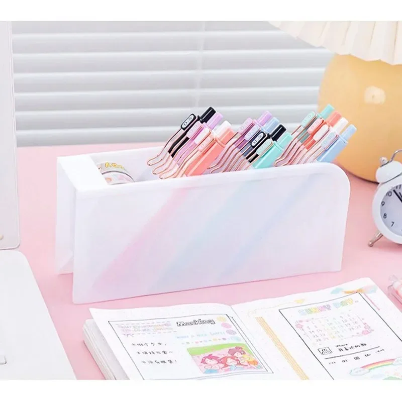 Simple Desk Organizer Desktop Pen Holder Stand for Pens Office Accessories Storage Desk School Kawaii  Desk Supplies Stationery