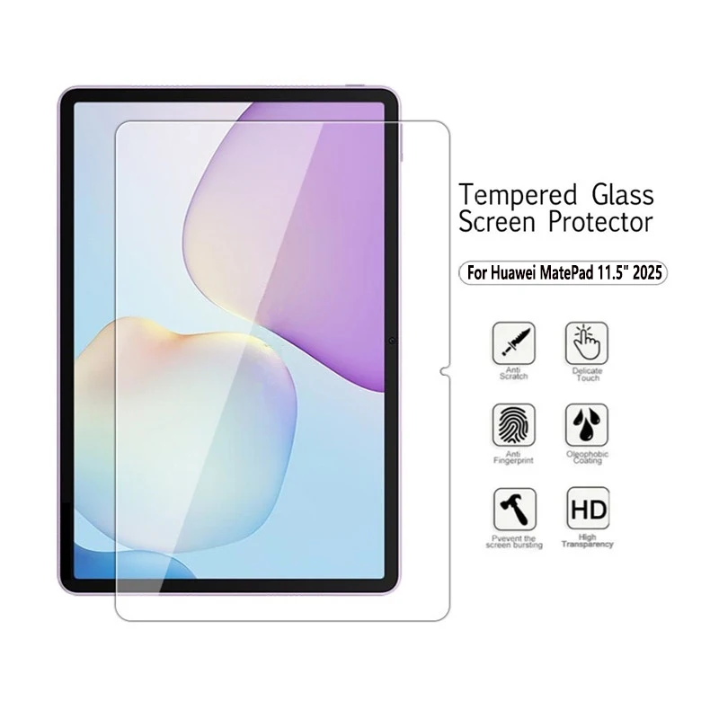 2Pcs Tempered Glass Film For Huawei MatePad 11.5 inch 2025 TXZ-W09 Anti Scratch Screen Protector MatePad 11.5 2025 Tablet film