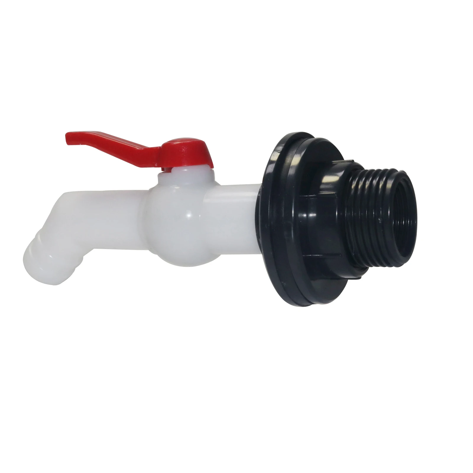 Slant spout long pipe faucet plastic thread flange water tank through plate adapter faucet set nipple quick connect G1 3/4 1/2