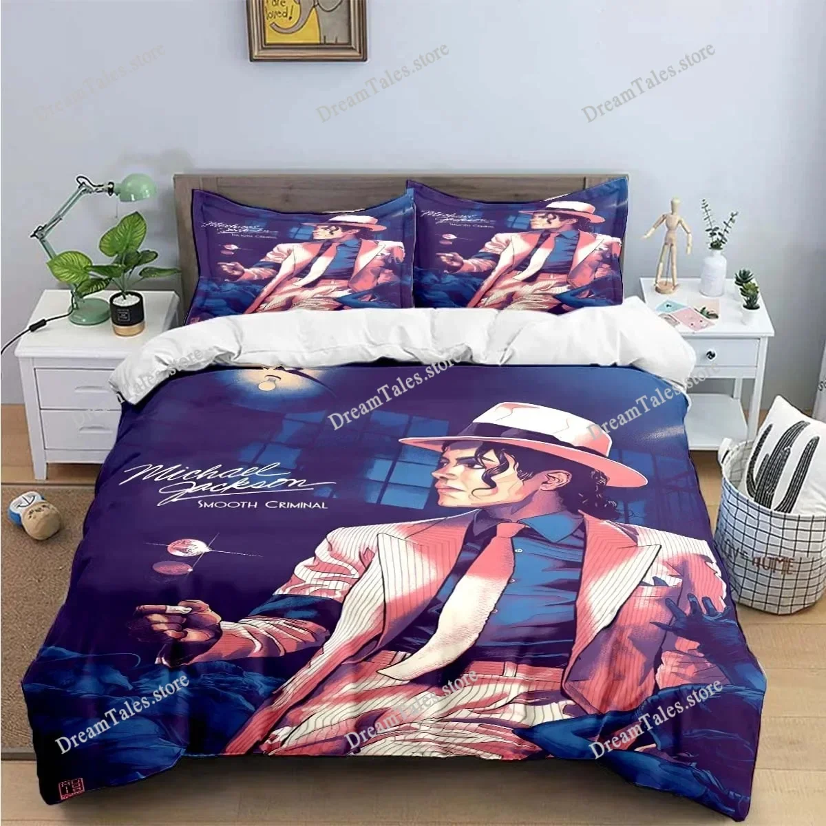Exquisite Fashion M-Michael-Jackson Printing Bedding Set Duvet Cover Comforter Bed  Youth Kids Girl Boys Birthday Gift741