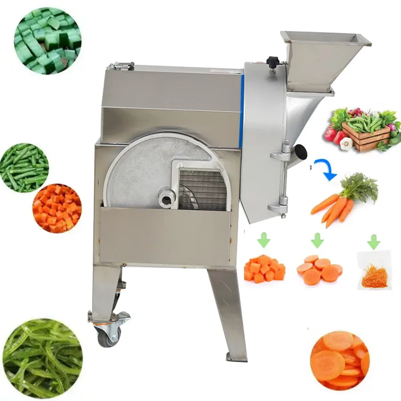 Commercial Vegetable Slicer Shredder Dicer 3 Combined In 1/potato Cucumber Carrot Cutter Machine