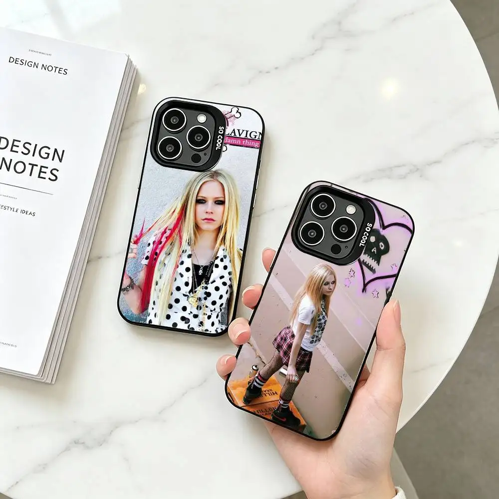 Singer A-Avril Lavigne Phone Case For iPhone 17,16,15,14,13,12,11 Plus,Pro Max,XS,Colorful Silver Black Cover