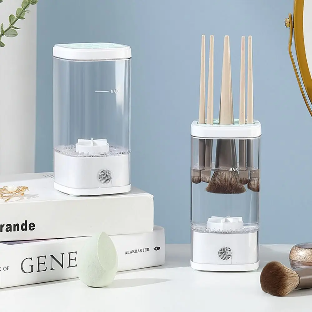 Transparent Makeup Brush Cleaning Machine Quick Drying Convenient Electric Cosmetic Washing Tool Easy To Operate